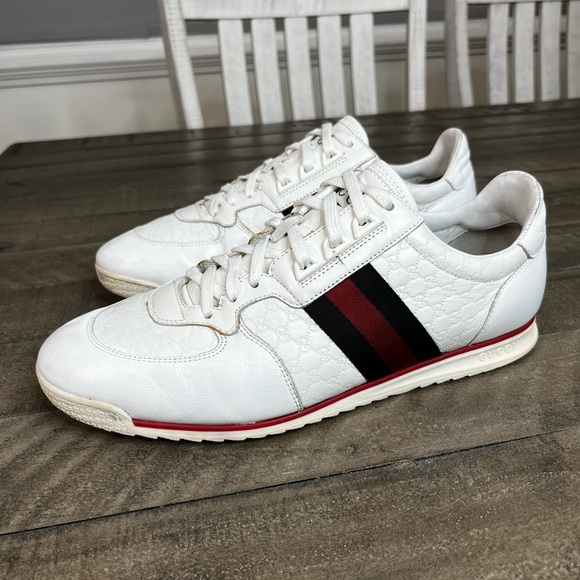 Gucci Micro Guccissima Leather Sneakers Sz 10 - Picture 4 of 6